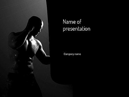 Professional Fighter PowerPoint Template, 11058, Sports — PoweredTemplate.com