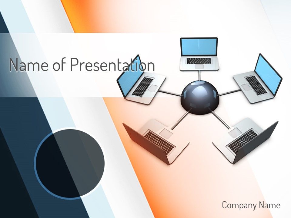 Network and Communication PowerPoint Template, Free PowerPoint Template, 11072, Telecommunication — PoweredTemplate.com