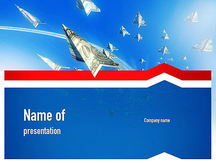 Force Aircraft From Dollars PowerPoint Template, Free PowerPoint Template, 11079, America — PoweredTemplate.com