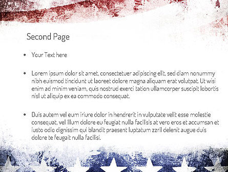Painted American Flag PowerPoint Template, Slide 2, 11089, America — PoweredTemplate.com