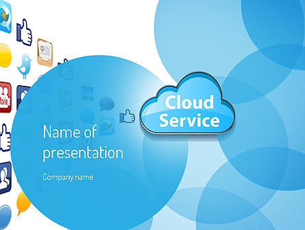 Cloud Service PowerPoint Template, PowerPoint Template, 11104, Technology and Science — PoweredTemplate.com