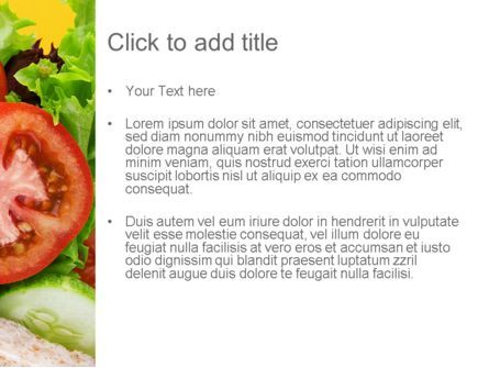 Modèle PowerPoint de sandwich santé, Diapositive 3, 11149, Food & Beverage — PoweredTemplate.com