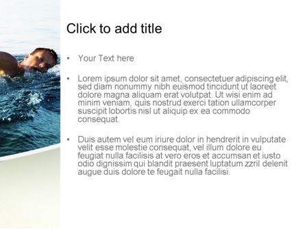 Plantilla de PowerPoint - nadador del océano, Diapositiva 3, 11150, Deportes — PoweredTemplate.com