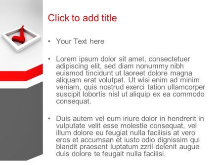 Red Check Mark PowerPoint Template, Slide 3, 11153, Education & Training — PoweredTemplate.com