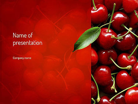 Cherries PowerPoint Template, Free PowerPoint Template, 11181, Agriculture — PoweredTemplate.com