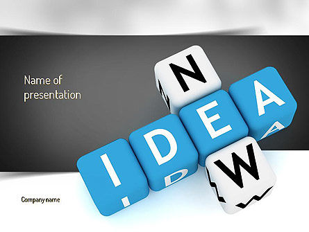 New Idea Crossword PowerPoint Template, Free PowerPoint Template, 11192, Business Concepts — PoweredTemplate.com