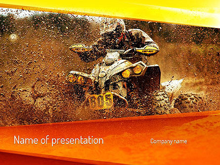 ATV Racing PowerPoint Template, PowerPoint Template, 11210, Sports — PoweredTemplate.com