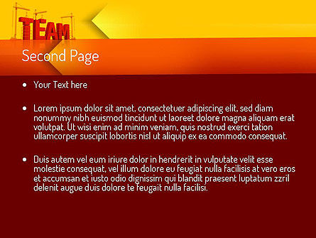 Templat PowerPoint Pembangunan Tim Sedang Dibangun, Slide 2, 11226, Karier/Industri — PoweredTemplate.com