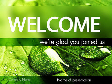 绿色组织PowerPoint模板, PowerPoint模板, 11248, 自然与环境 — PoweredTemplate.com