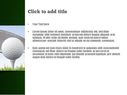 Golf Toernooi PowerPoint Template, Dia 3, 11259, Sport — PoweredTemplate.com