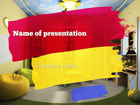 Plantilla de PowerPoint - diseño de habitación infantil, Plantilla de PowerPoint, 11285, Profesiones/ Industria — PoweredTemplate.com
