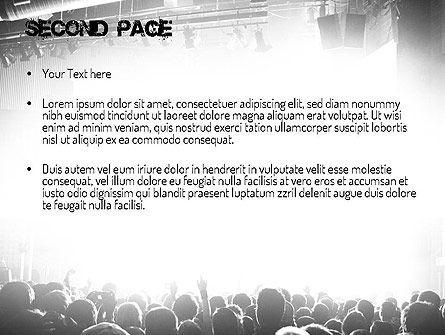 Silhouetten Van Concert Menigte PowerPoint Template, Dia 2, 11294, Art & Entertainment — PoweredTemplate.com