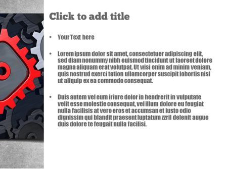 Plantilla de PowerPoint - engranaje cuadrado, Diapositiva 3, 11312, Conceptos de negocio — PoweredTemplate.com