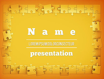 Puzzle Frame PowerPoint Template, Free PowerPoint Template, 11329, Abstract/Textures — PoweredTemplate.com