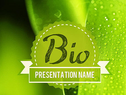 Drops of Dew on a Leaf PowerPoint Template, PowerPoint Template, 11337, Nature & Environment — PoweredTemplate.com