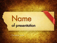 Paper with Red Ribbon - Free Presentation Template for Google Slides ...