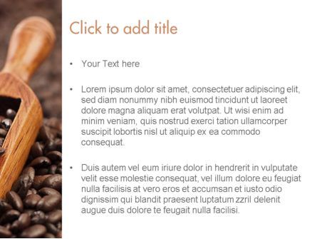 Roasted Coffee Beans PowerPoint Template, Slide 3, 11357, Food & Beverage — PoweredTemplate.com