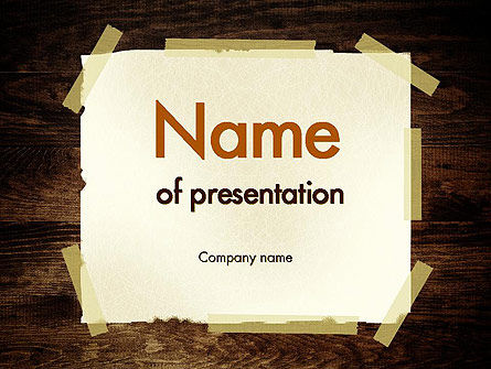 Papier Met Plakband PowerPoint Template, PowerPoint-sjabloon, 11383, Business Concepten — PoweredTemplate.com