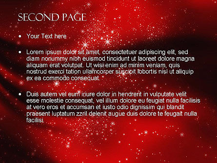 Plantilla de PowerPoint - golden estrellas en rojo, Diapositiva 2, 11406, Abstracto / Texturas — PoweredTemplate.com