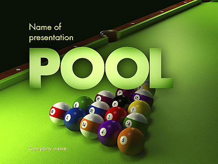 Pool Game PowerPoint Template, Gratis PowerPoint-sjabloon, 11413, Sport — PoweredTemplate.com