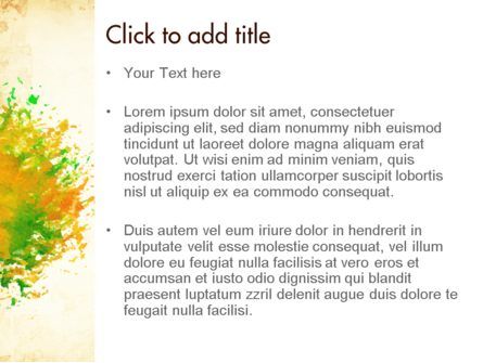 Modèle PowerPoint de taches colorées d'aquarelle, Diapositive 3, 11414, Art & Entertainment — PoweredTemplate.com