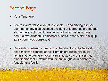 Beer Theme PowerPoint Template, Slide 2, 11422, Food & Beverage — PoweredTemplate.com