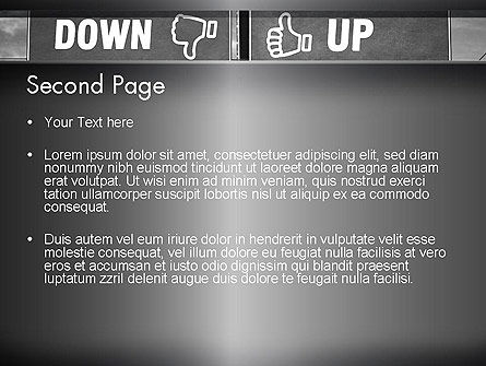 Up and Down Highway Signs PowerPoint Template, Slide 2, 11423, Business Concepts — PoweredTemplate.com