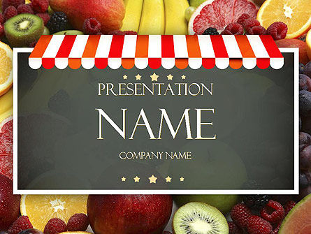 Grocery Store PowerPoint Template, PowerPoint Template, 11424, Careers/Industry — PoweredTemplate.com