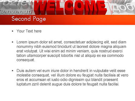 Welcome in Different Languages PowerPoint Template, Slide 2, 11440, Education & Training — PoweredTemplate.com
