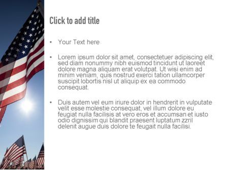 Large Group of American Flags PowerPoint Template, Slide 3, 11444, America — PoweredTemplate.com