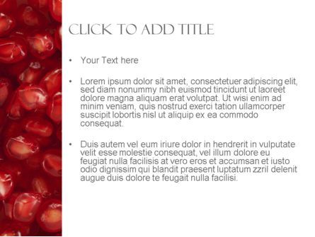 Pomegranate Seeds PowerPoint Template, Slide 3, 11454, Food & Beverage — PoweredTemplate.com