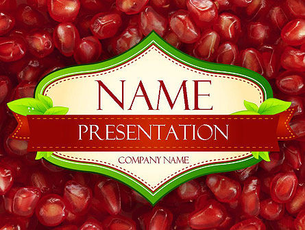Pomegranate Seeds PowerPoint Template, PowerPoint Template, 11454, Food & Beverage — PoweredTemplate.com