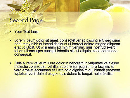 Modèle PowerPoint de huiles essentielles d'olive, Diapositive 2, 11457, Carrière / Industrie — PoweredTemplate.com
