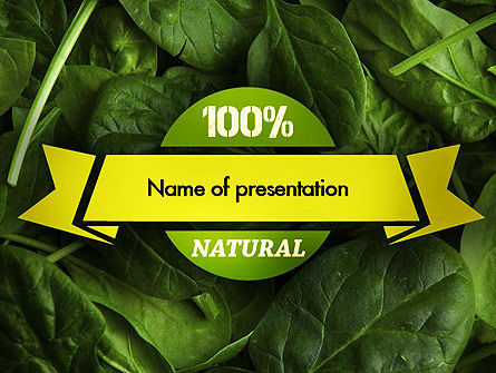 Spinach PowerPoint Template, PowerPoint Template, 11463, Food & Beverage — PoweredTemplate.com