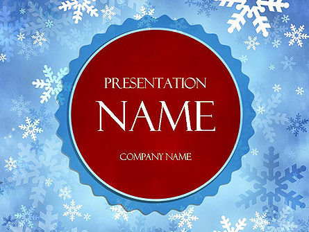 Modèle PowerPoint de thème des flocons de neige, Modele PowerPoint, 11495, Fêtes / Grandes occasions — PoweredTemplate.com