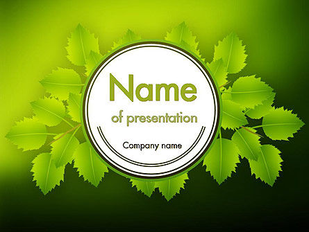 Plantilla de PowerPoint - rama verde, Plantilla de PowerPoint, 11498, Naturaleza y medio ambiente — PoweredTemplate.com