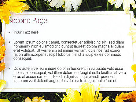 Plantilla de PowerPoint - tarjeta de felicitación con flores, Diapositiva 2, 11502, Vacaciones/ Ocasiones especiales — PoweredTemplate.com