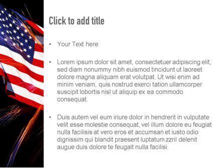 American Flag with Fireworks PowerPoint Template, Slide 3, 11512, Holiday/Special Occasion — PoweredTemplate.com