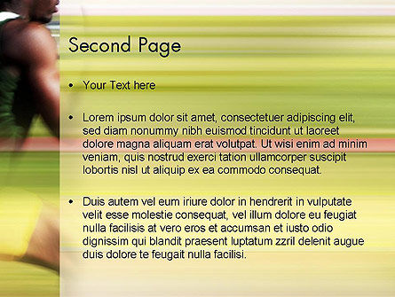Modello PowerPoint - Velocista, Slide 2, 11513, Sport — PoweredTemplate.com