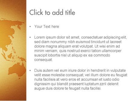Templat PowerPoint Peta Dunia Dengan Warna Pasir, Slide 3, 11525, Global — PoweredTemplate.com