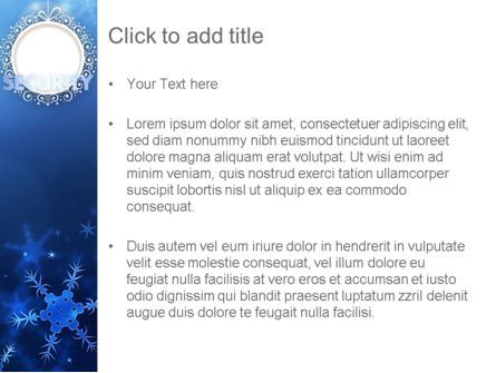 Plantilla de PowerPoint - fondo azul de los copos de nieve, Diapositiva 3, 11558, Vacaciones/ Ocasiones especiales — PoweredTemplate.com