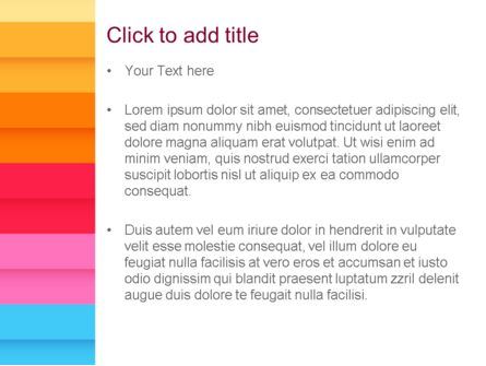 Plantilla de PowerPoint - líneas horizontales coloreadas, Diapositiva 3, 11570, Abstracto / Texturas — PoweredTemplate.com