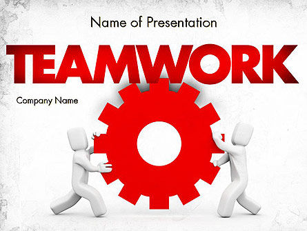 People With Gear PowerPoint Template, PowerPoint Template, 11572, Business Concepts — PoweredTemplate.com