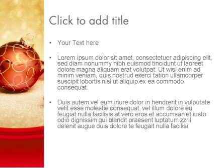 Modello PowerPoint - Rosso-oro di natale a tema, Slide 3, 11596, Vacanze/Occasioni Speciali — PoweredTemplate.com