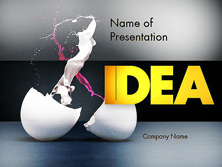 Plantilla de PowerPoint - chapoteo del color del huevo quebrado, Plantilla de PowerPoint, 11599, Art & Entertainment — PoweredTemplate.com