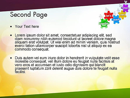 Templat PowerPoint Bekerja Bersama Tim, Slide 2, 11602, Education & Training — PoweredTemplate.com