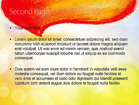 Aquarel Tekstballon PowerPoint Template, Dia 2, 11603, Abstract/Textuur — PoweredTemplate.com