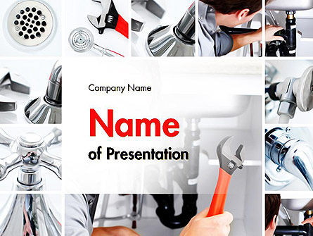 Templat PowerPoint Layanan Plumbing, Templat PowerPoint, 11618, Karier/Industri — PoweredTemplate.com