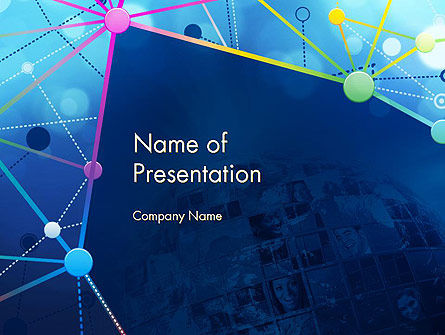 Business Network Concept PowerPoint Template, PowerPoint Template, 11620, Business Concepts — PoweredTemplate.com
