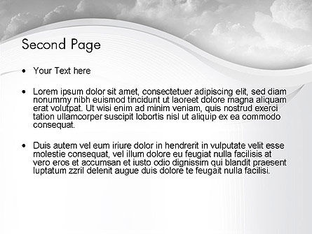 Modello PowerPoint - Nuvole in bianco e nero, Slide 2, 11628, Natura & Ambiente — PoweredTemplate.com